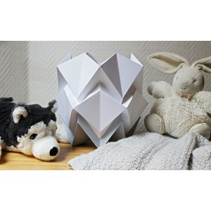 Lampe de table origami bicolore taille s
