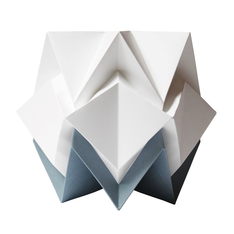 Tedzukuri atelier - Lampe de table origami bicolore taille s