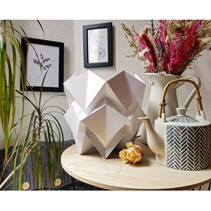 Lampe de table origami bicolore taille s