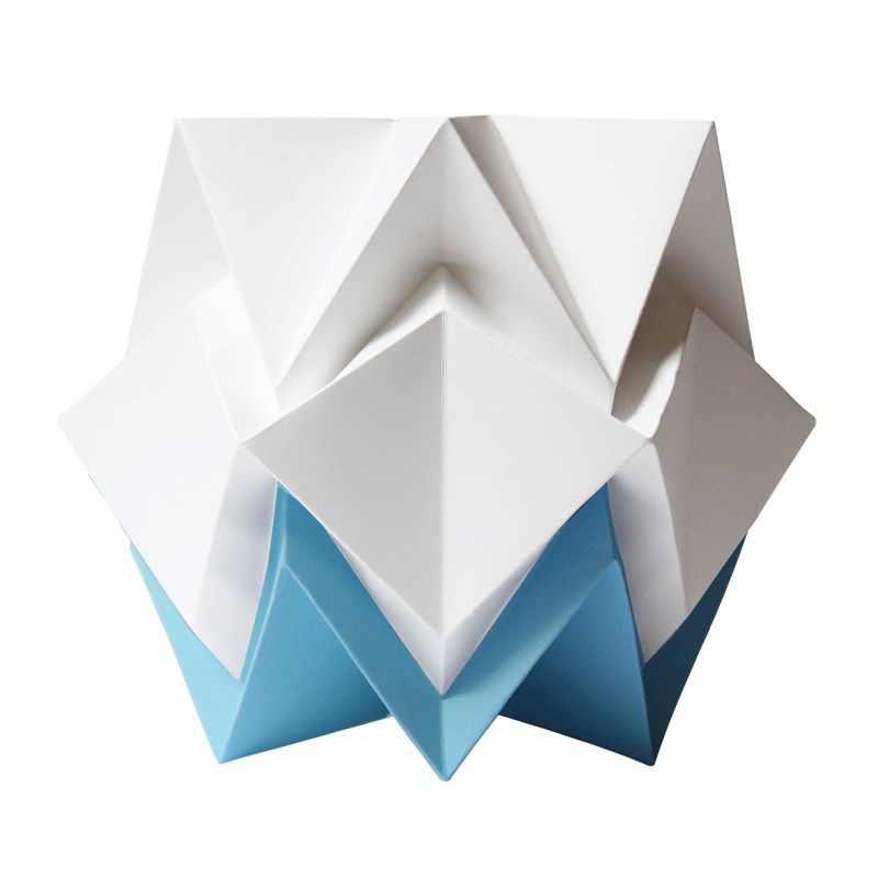 Tedzukuri atelier - Lampe de table origami bicolore taille s