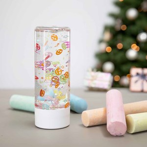 Bouteille sensorielle smiley – jouet d’éveil et outil de retour au calme