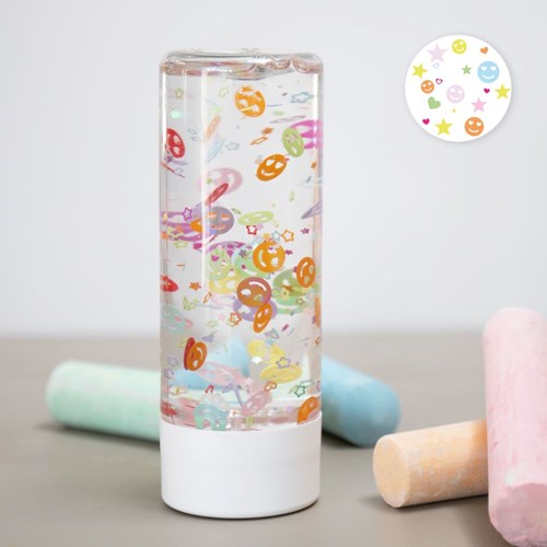 L’Atelier Gigogne - Bouteille sensorielle smiley – jouet d’éveil et outil de retour au calme