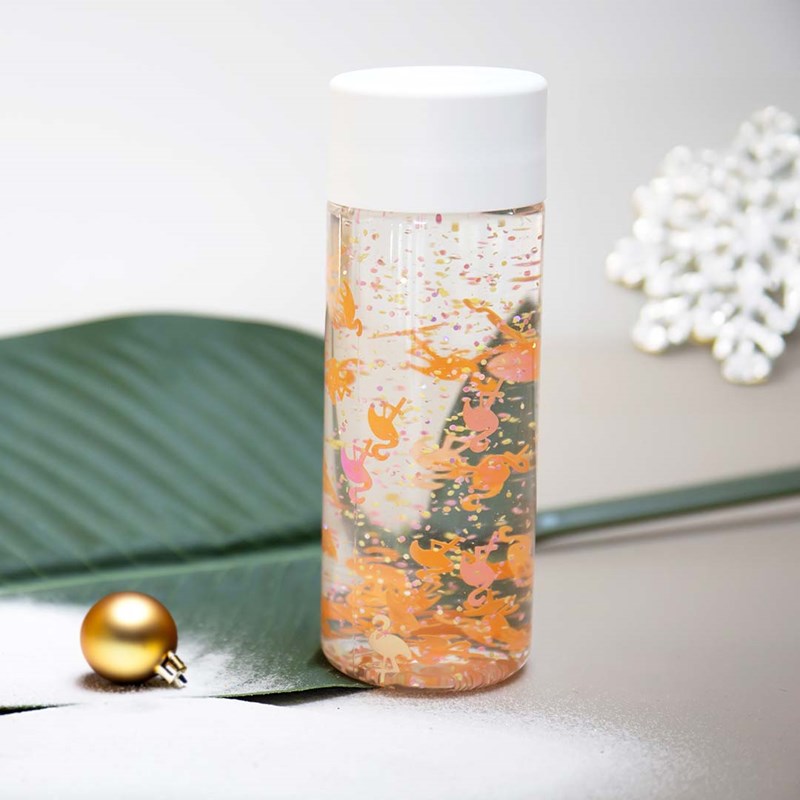 Bouteille sensorielle flamants – jouet d’éveil et outil de retour au calme (L’atelier Gigogne) - Couverture