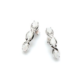 Boucles d'oreilles ambre argent