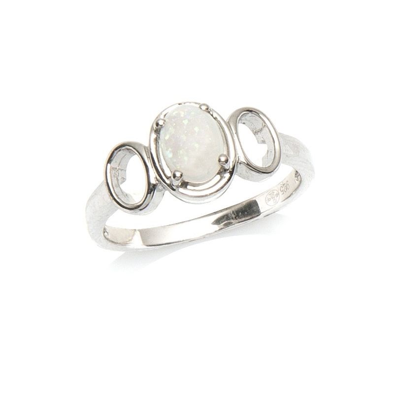 Bague opale argent