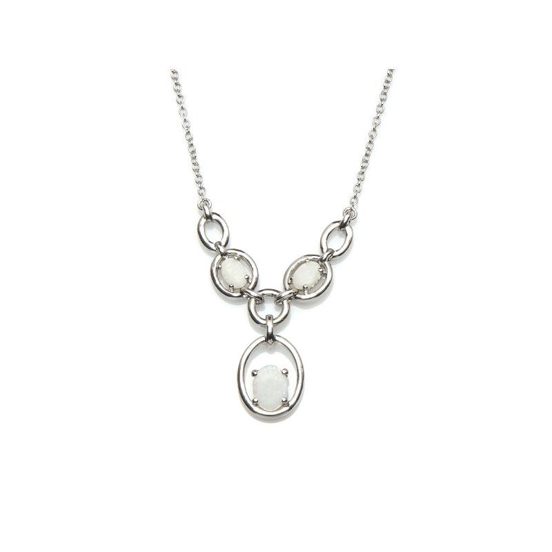 Collier opale argent