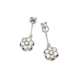 Boucles d'oreilles ambre argent