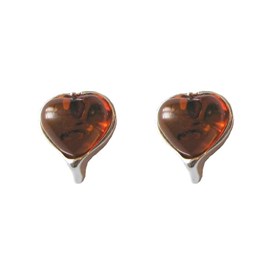 Boucles d'oreilles ambre argent