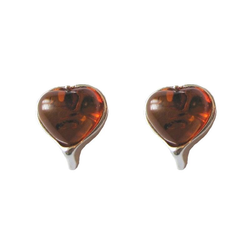 Boucles d'oreilles ambre argent