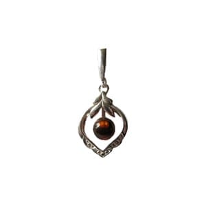 Pendentif ambre argent