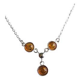 Collier ambre argent