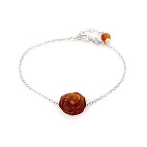 Bracelet ambre argent