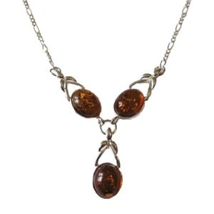 Collier ambre argent