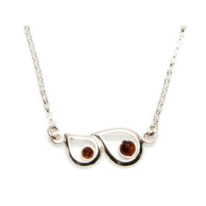 Collier ambre argent
