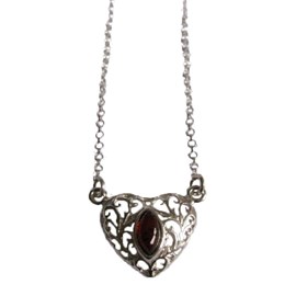 Collier ambre argent