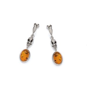 Boucles d'oreilles ambre argent
