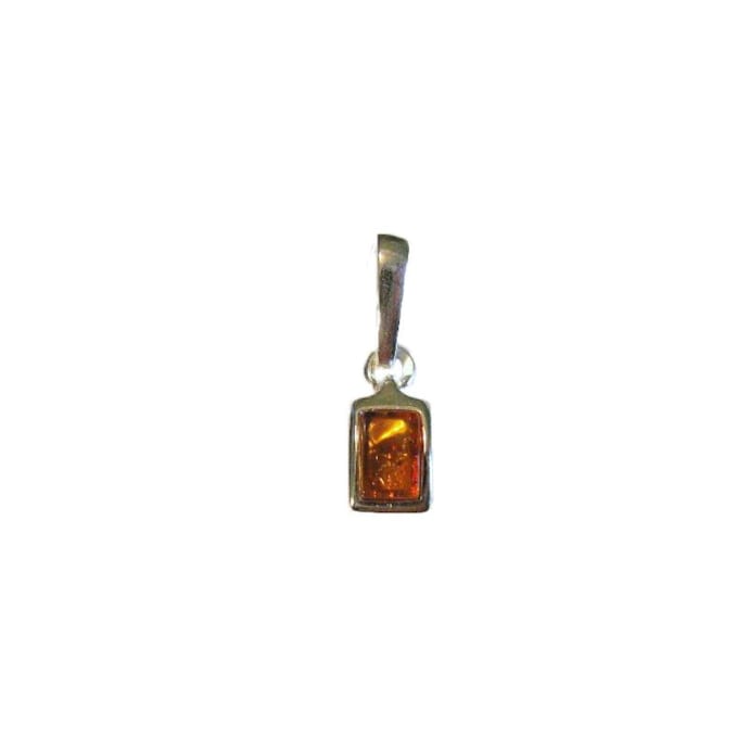 Pendentif Bateau En Argent 925 Et Ambre – Occasion En Bel état – Sans Marque