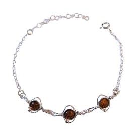Bracelet ambre argent