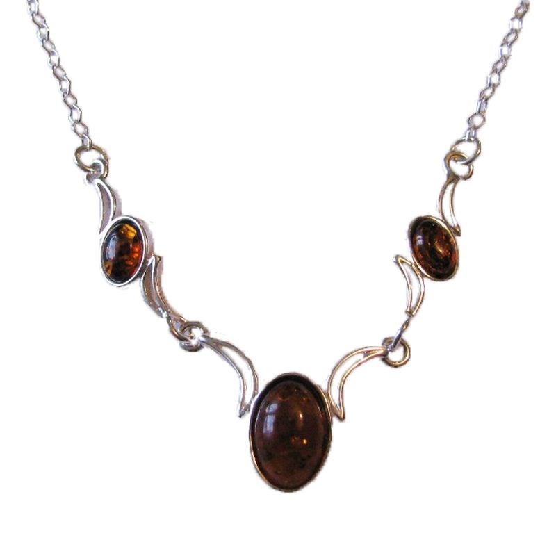 Collier ambre argent