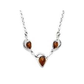 Collier ambre argent