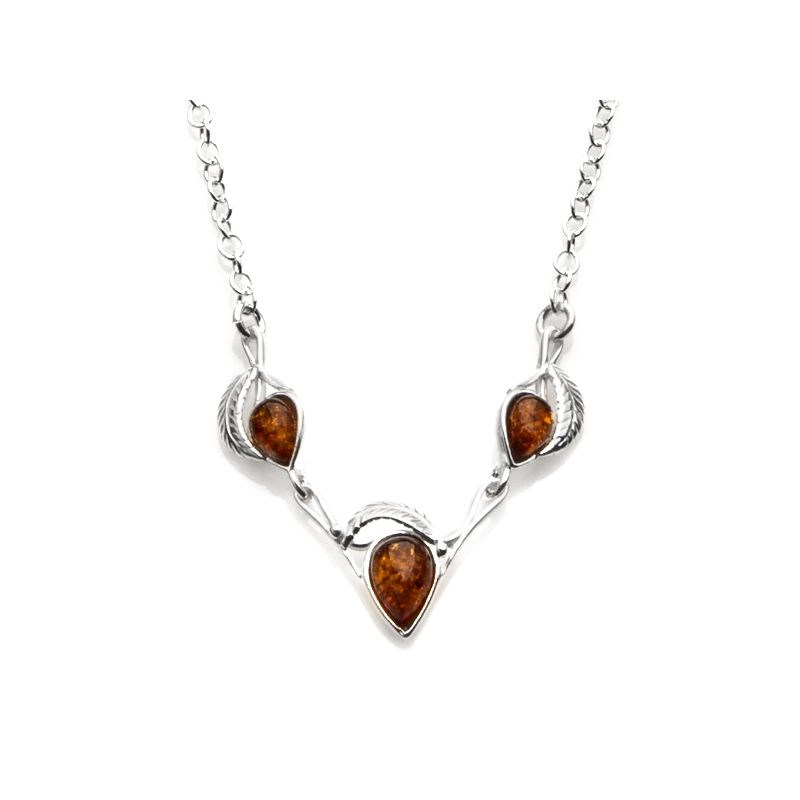 Collier ambre argent
