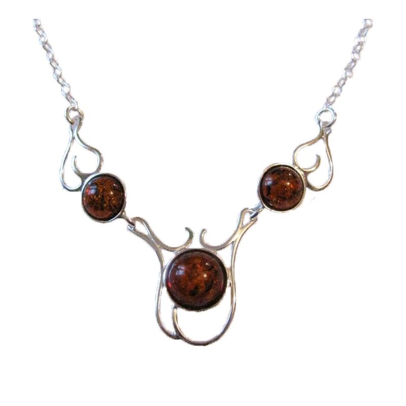 Collier ambre argent