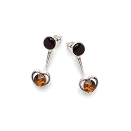 Boucles d'oreilles ambre argent