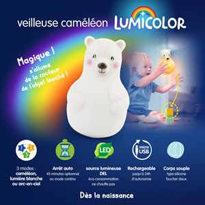 Veilleuse ours lumicolor