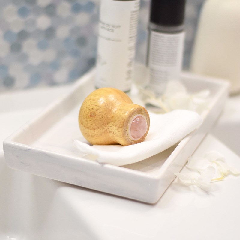 Omsaé - Roll-on massage quartz rose et bois