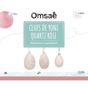 Coffret oeufs de yoni en quartz rose