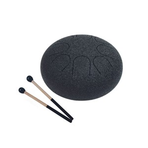 Mini tongue drum noir diamètre 15 cm