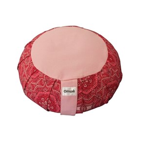 Zafu en sarrasin imprimé mandala rose