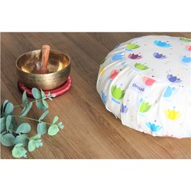 Zafu enfant en coton imprimé lotus