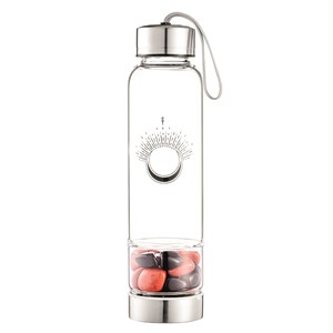 Bouteille verre pierres roulées vitalité