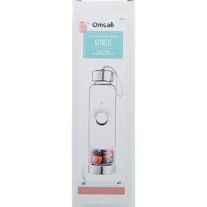 Bouteille verre pierres roulées vitalité