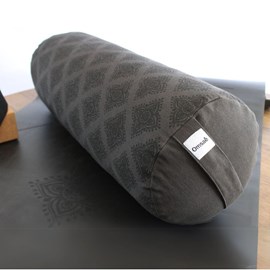 Bolster de yoga noir en kapok