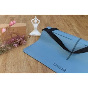 Tapis de yoga prémium light bleu