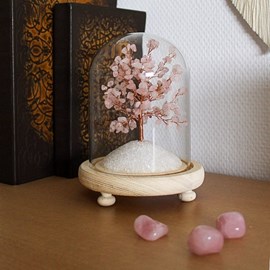 Arbre du bonheur en quartz rose