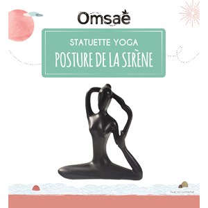 Posture de la sirène noir 10 cm