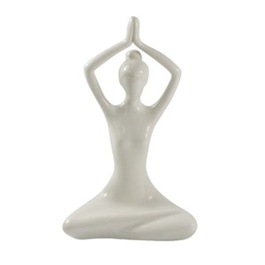 Posture lotus anjali mudra blanc 20 cm