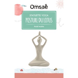 Posture lotus anjali mudra blanc 20 cm