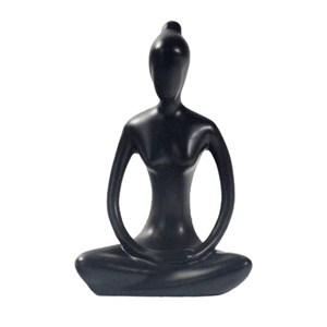 Posture lotus dhyana mudra noir 10 cm