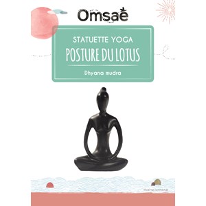 Posture lotus dhyana mudra noir 10 cm