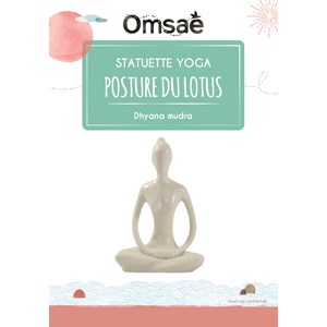 Posture lotus dhyana mudra blanc 10 cm