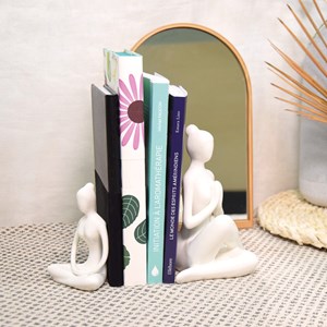 Posture lotus dhyana mudra blanc 10 cm