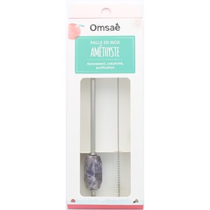 Paille en métal améthyste
