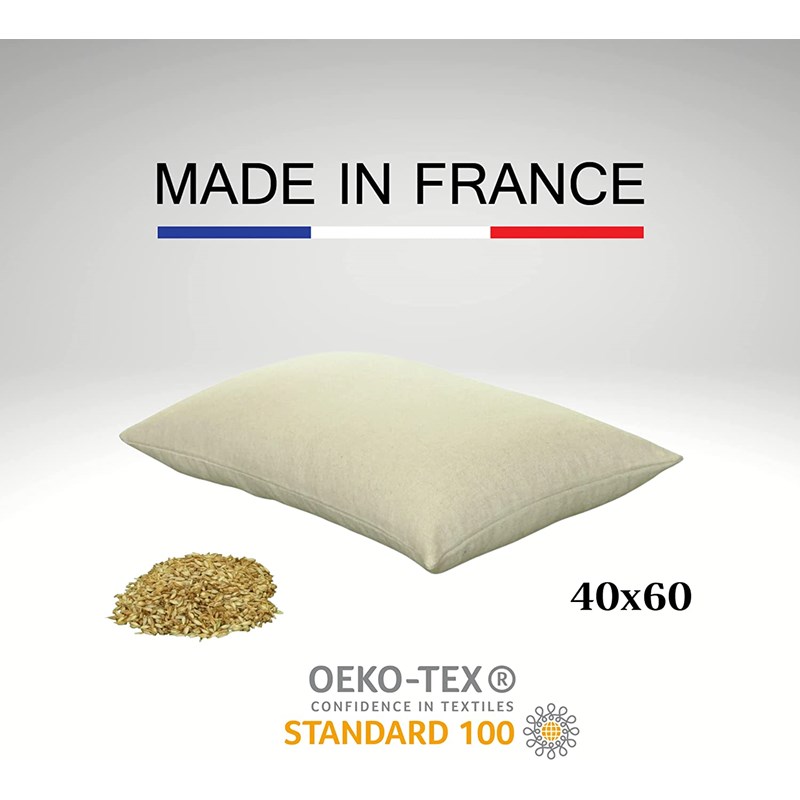 OWAÏ - Oreiller en balles d'épeautre bio 40x60