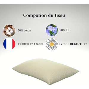 Oreiller en balles d'épeautre bio 40x60