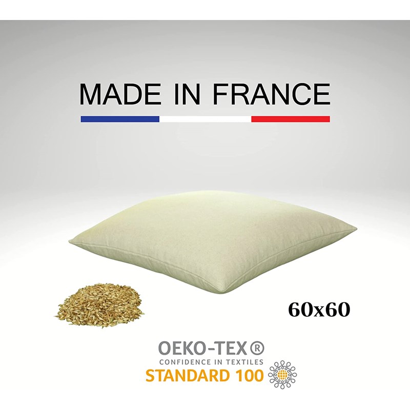 OWAÏ - Oreiller en balles d'épeautre bio 60x60