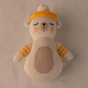 Hochet ours polaire tricoté